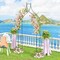Decorative Metal Garden Arch for Roses Ivy Wedding Event Garden Trellis 9.5 Ft